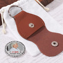 Custom Photo,Memorial,Family,Pet Lovers,Sad - Custom Photo Memorial A Little Pocket Hug - Personalized Leather Pocket Hug