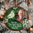 Memorial,Custom Photo,Love,Christmas - Custom Photo Memorial I Am Always With You Toile Art - Personalized 2-Layered Wooden Ornament