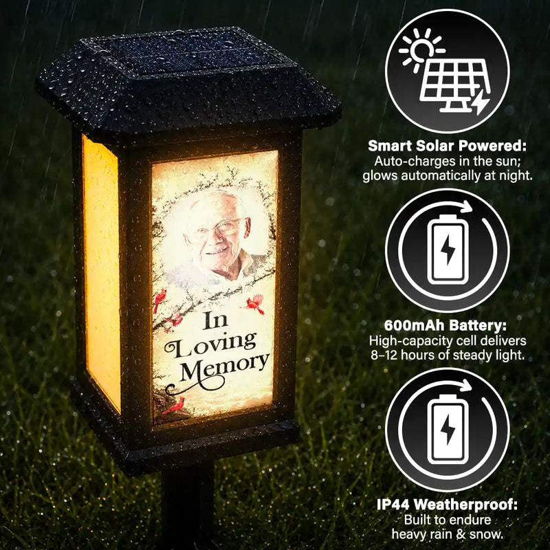 Christmas,Custom Photo,Sympathetic,Family,Memorial,Upload Full Photo - Custom Photo Memorial I'm Always With You - Personalized Solar Garden Light