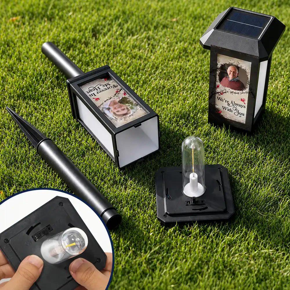 Christmas,Custom Photo,Sympathetic,Family,Memorial,Upload Full Photo - Custom Photo Memorial I'm Always With You - Personalized Solar Garden Light