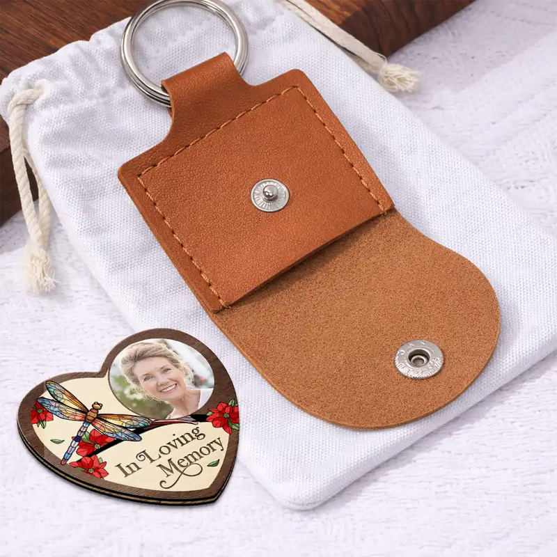 Family,Parents,Gift For Grandparents,Memorial,Sad - Custom Photo Memorial I'm Always With You - Personalized Wooden Pocket Hug