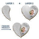 Family, Memorial, Sad - Custom Photo Memorial I'm Always With You Angel Wings - Personalized Custom Shaped Car Visor Clip