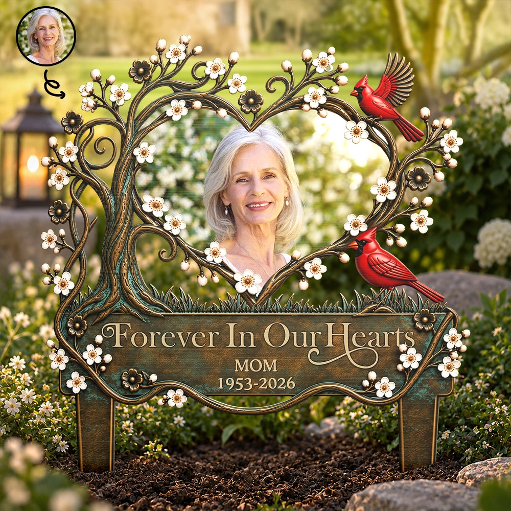 Memorial Loved One,Christmas,Custom Photo,Sympathetic,Family,Memorial,Upload Full Photo - Custom Photo Memorial Loved One I'm Always With You - Personalized Metal Garden Stake