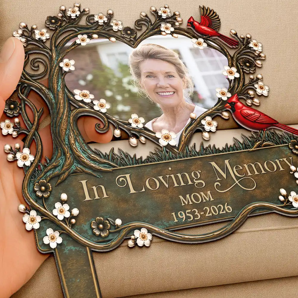 Memorial Loved One,Christmas,Custom Photo,Sympathetic,Family,Memorial,Upload Full Photo - Custom Photo Memorial Loved One I'm Always With You - Personalized Metal Garden Stake