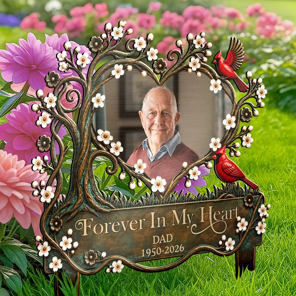 Memorial Loved One,Christmas,Custom Photo,Sympathetic,Family,Memorial,Upload Full Photo - Custom Photo Memorial Loved One I'm Always With You - Personalized Metal Garden Stake