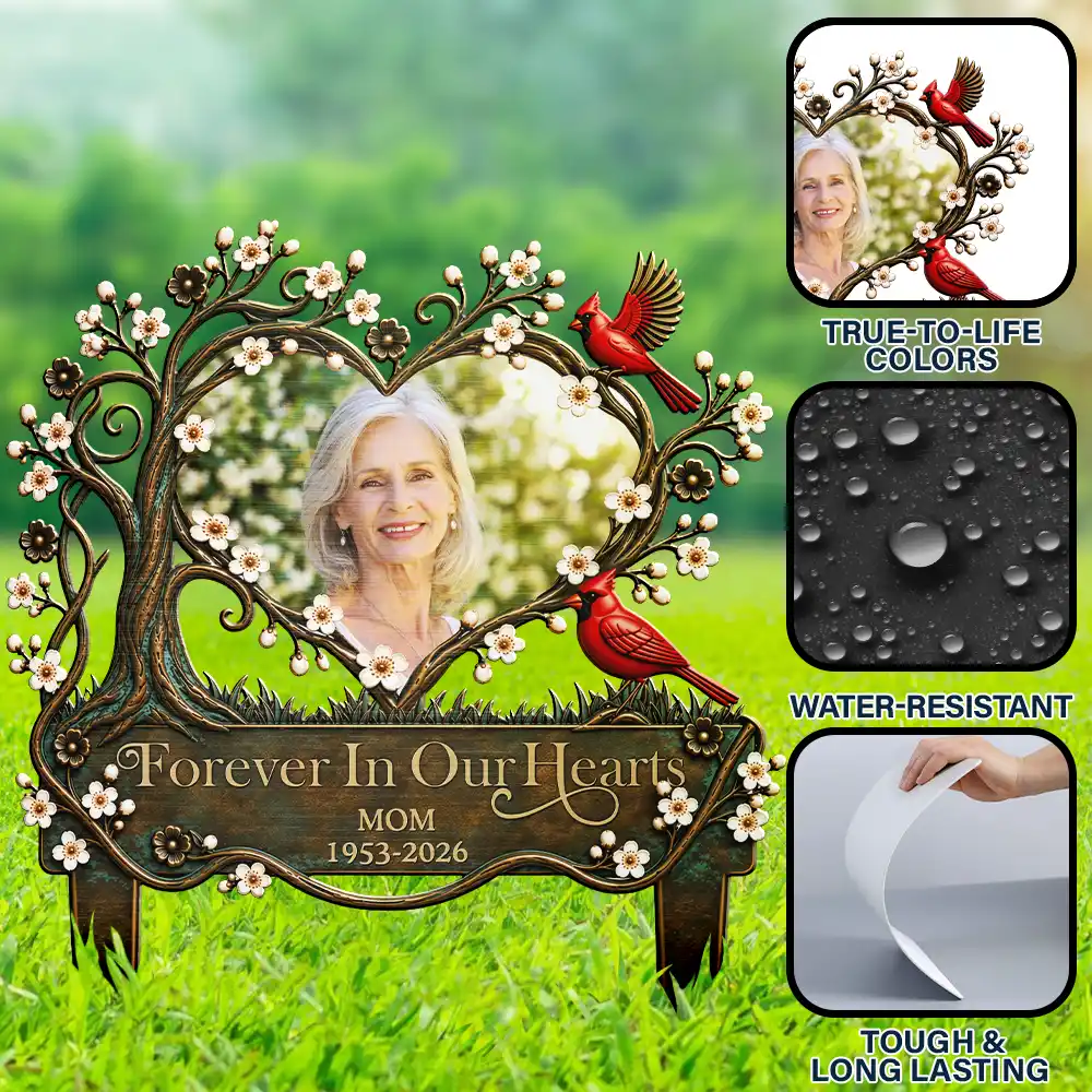 Memorial Loved One,Christmas,Custom Photo,Sympathetic,Family,Memorial,Upload Full Photo - Custom Photo Memorial Loved One I'm Always With You - Personalized Metal Garden Stake