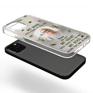 Memorial,Custom Photo,Family,Sad,Gift For Grandparents,Parents - Custom Photo Memorial My Mind Still Talks To You - Personalized Clear Phone Case