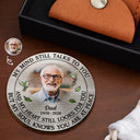 Family, Parents, Gift For Grandparents, Memorial, Sad - Custom Photo Memorial My Mind Still Talks To You - Personalized Wooden Pocket Hug