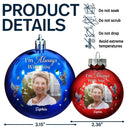 Family,Memorial,Sad,Custom Photo,Christmas - Custom Photo Memorial We're Always With You - Personalized Ball Ornament