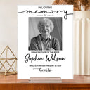 Custom Photo, Gift For Couples, Top Market, Wedding, Sympathetic, Upload Full Photo - Custom Photo Memorial Wedding Reserved In Loving Memory - Personalized Vertical Rectangle Acrylic Plaque