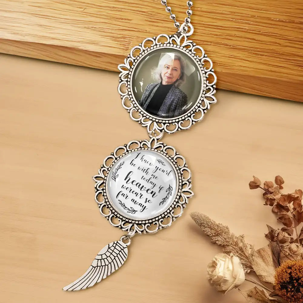 Graduation,Gift For Yourself,Gift For Girlfriend,Family,Memorial,Love - Custom Photo Missing You as I Graduate - Personalized Photo Pendant Charm