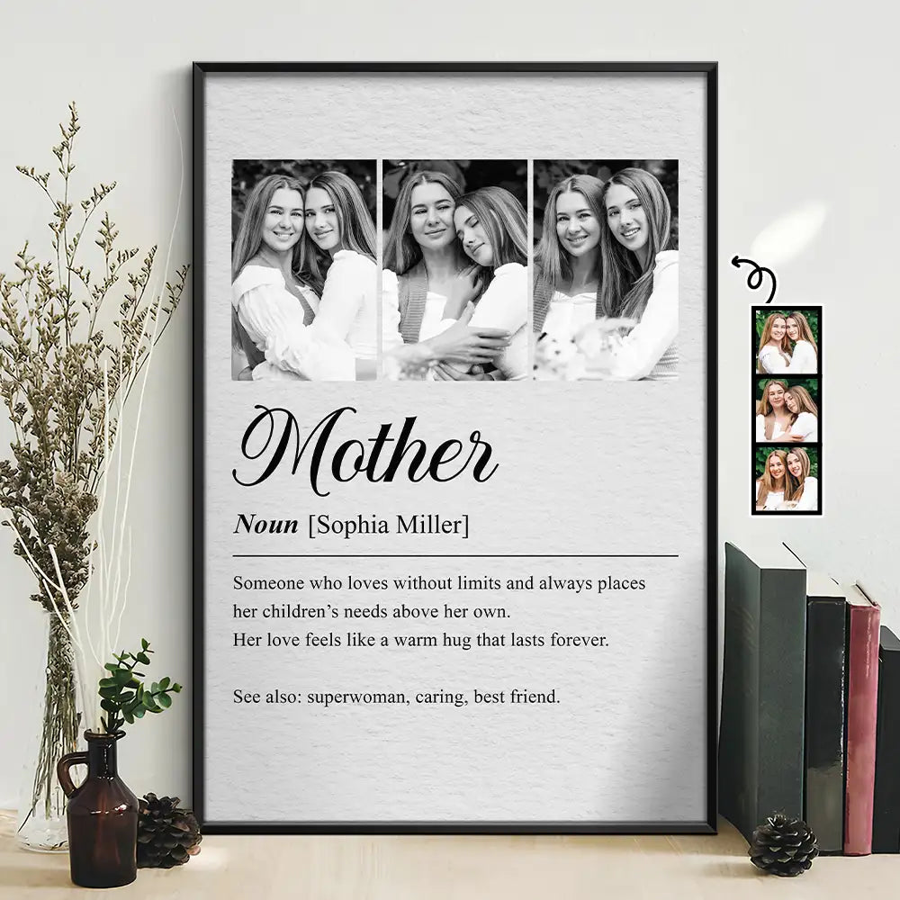 Custom Photo Mom Dad Grandma Grandpa Definition - Personalized Poster