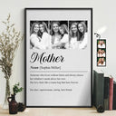 Gift For Mother,Gift For Father,Gift For Grandma,Gift For Grandpa,Love,Custom Photo - Custom Photo Mom Dad Grandma Grandpa Definition - Personalized Poster