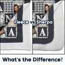Gift For Mother, Gift For Grandma, Custom Photo, Love, Christmas - Custom Photo Mom Nana You Are The Piece That Holds Us Together - Personalized Fleece Blanket, Sherpa Blanket