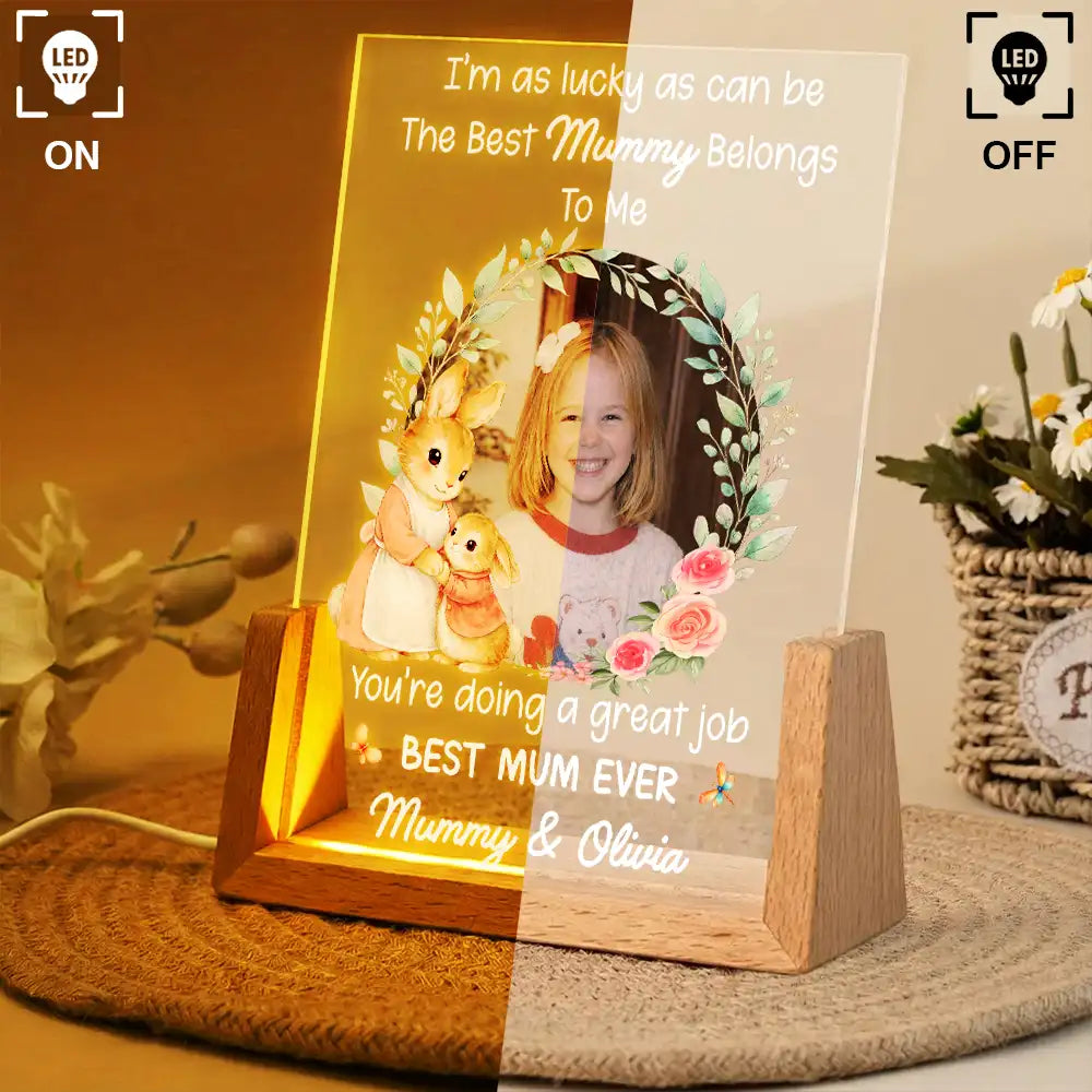 New Mom,Mom - Children,Gift For Mother,Love,Happy - Custom Photo Mommy You're Doing A Great Job - Personalized Night Light