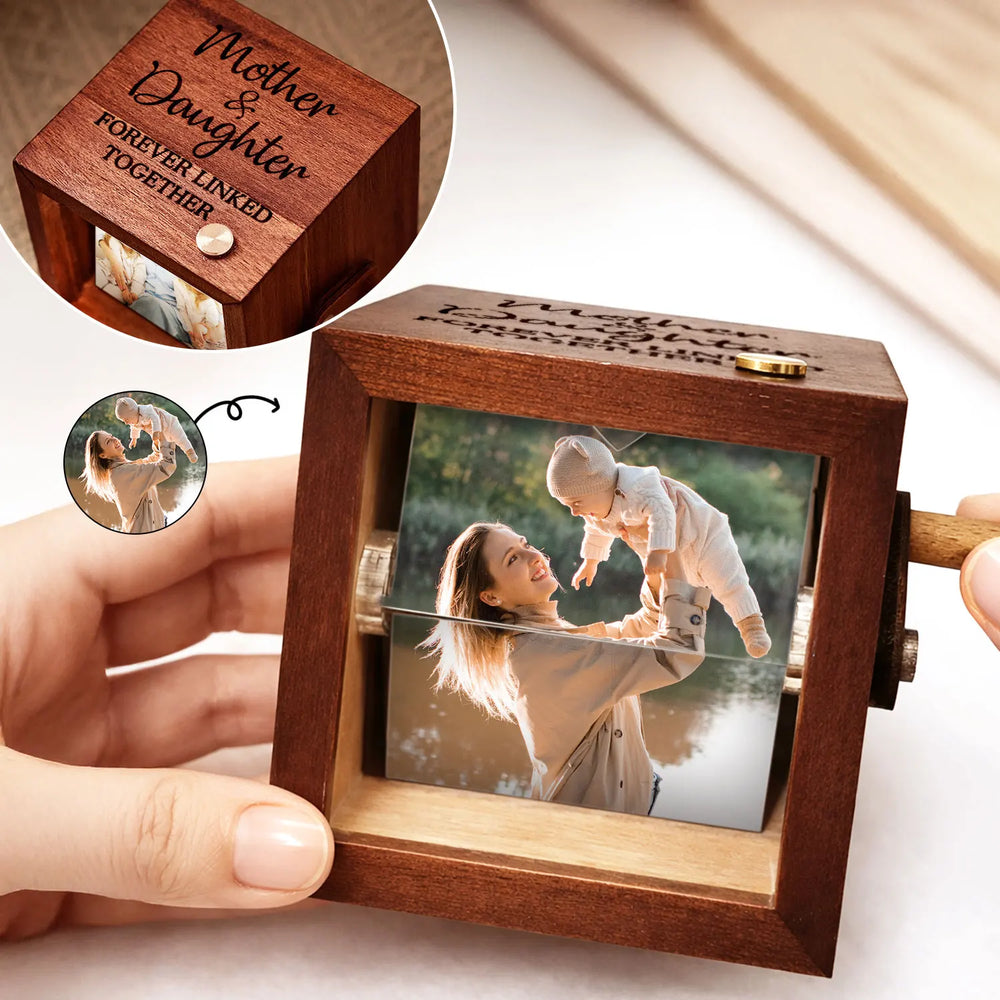 Custom Photo Mother & Daughter Forever Linked Together - Personalized Flipbook Frame Animation Machine