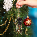 Gift For Yourself,Gift For Women,Gift For Men,Happy,Christmas,Custom Photo,Photo Hobby Ornament - Custom Photo Mountain Biking - Personalized Acrylic Photo Ornament
