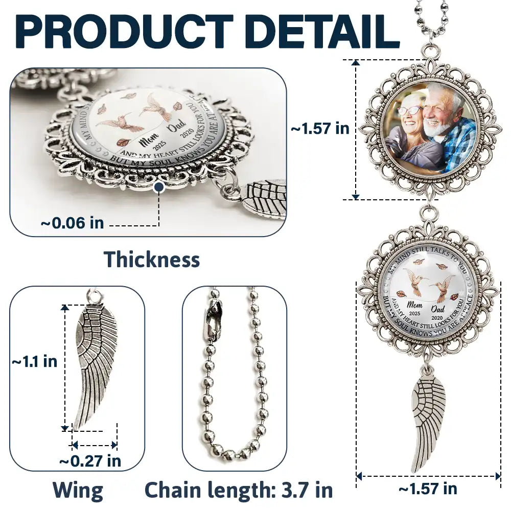 Memorial,Sad,Custom Photo - Custom Photo My Mind Still Talk To You - Personalized Photo Pendant Charm