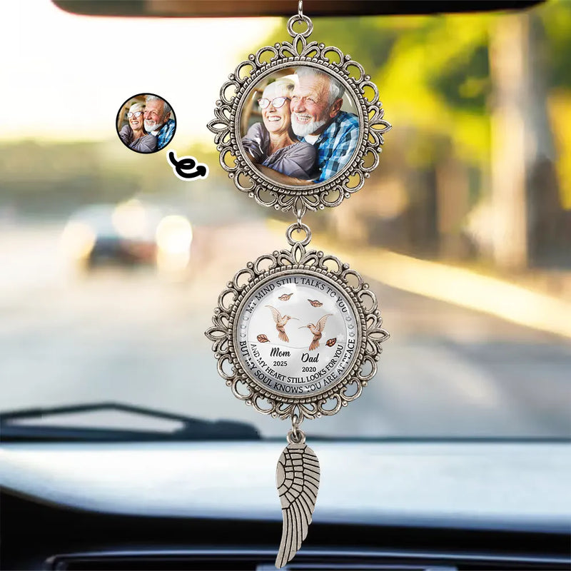 Memorial,Sad,Custom Photo - Custom Photo My Mind Still Talk To You - Personalized Photo Pendant Charm