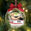 Gift For Yourself,Christmas,Custom Photo,Happy - Custom Photo New Driver - Personalized 3D Acrylic Ball Ornament