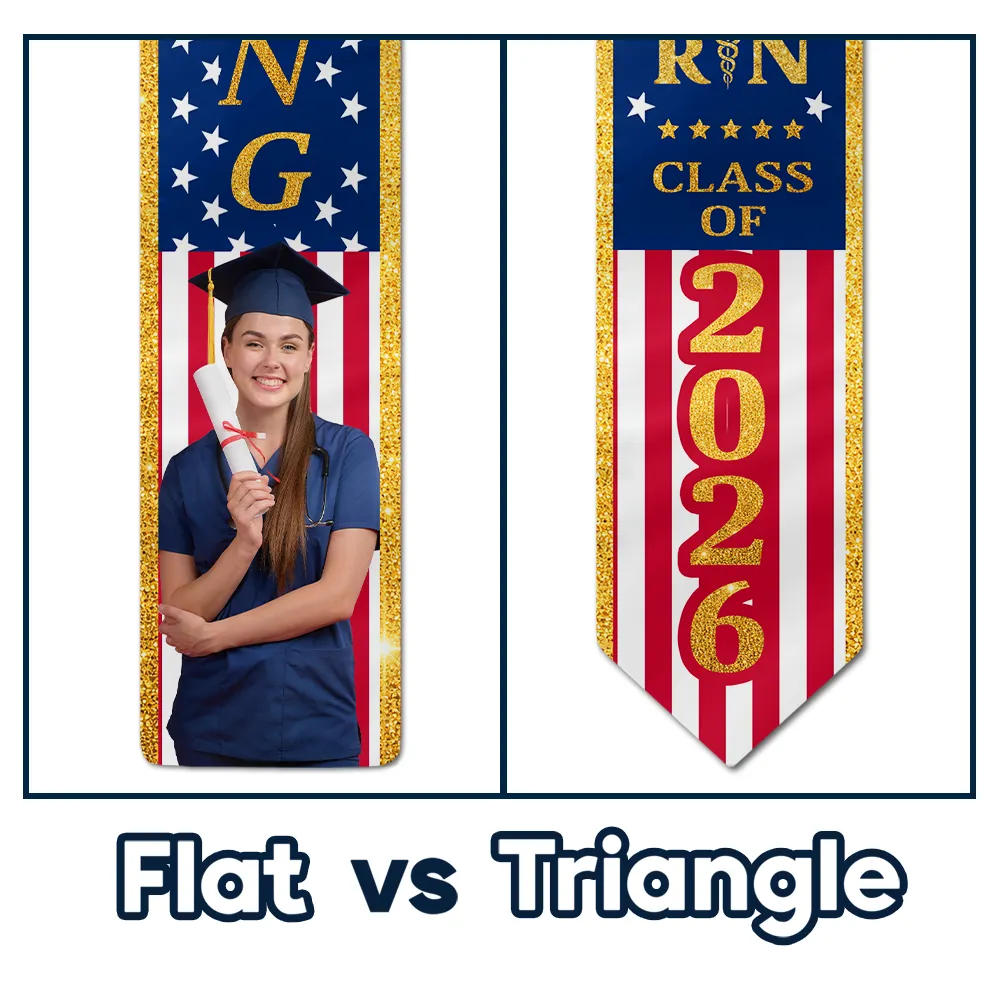 Graduation, Gift For Women, Gift For Men, Nurse, Happy - Custom Photo Nursing Graduation - Personalized Stoles