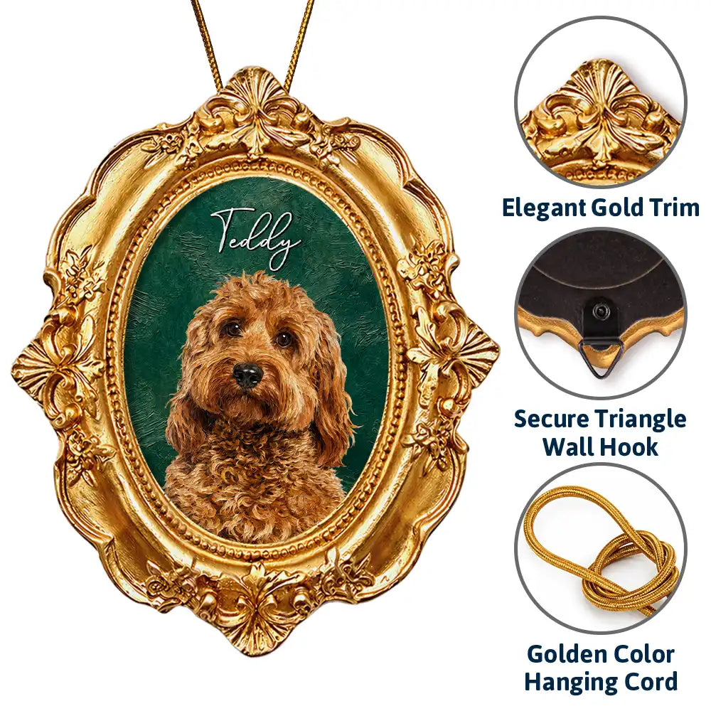 Art Design,Christmas,Pet Memorial,Sympathetic,Pet Lovers,Memorial,Photo - Oil Painting - Custom Photo Oil Painting Pet Dog Cat Portrait - Personalized Ornate Frame