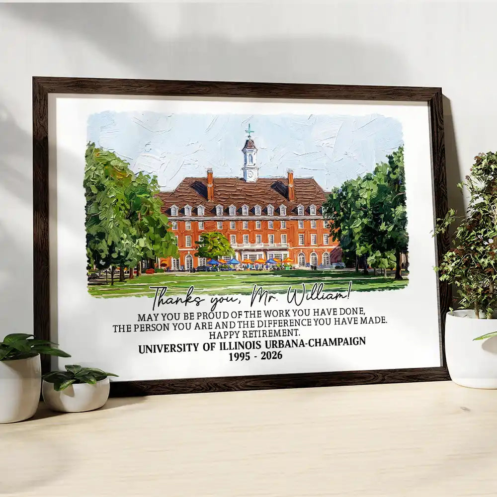 Grateful,Art Design,Teacher,Back To School,Retirement,Photo - Oil Painting - Custom Photo Oil Painting School Portrait Retirement Gift - Personalized Poster