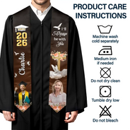 Graduation,Memorial,Family,Sad - Custom Photo On Your Graduation Day Memorial - Personalized Stoles