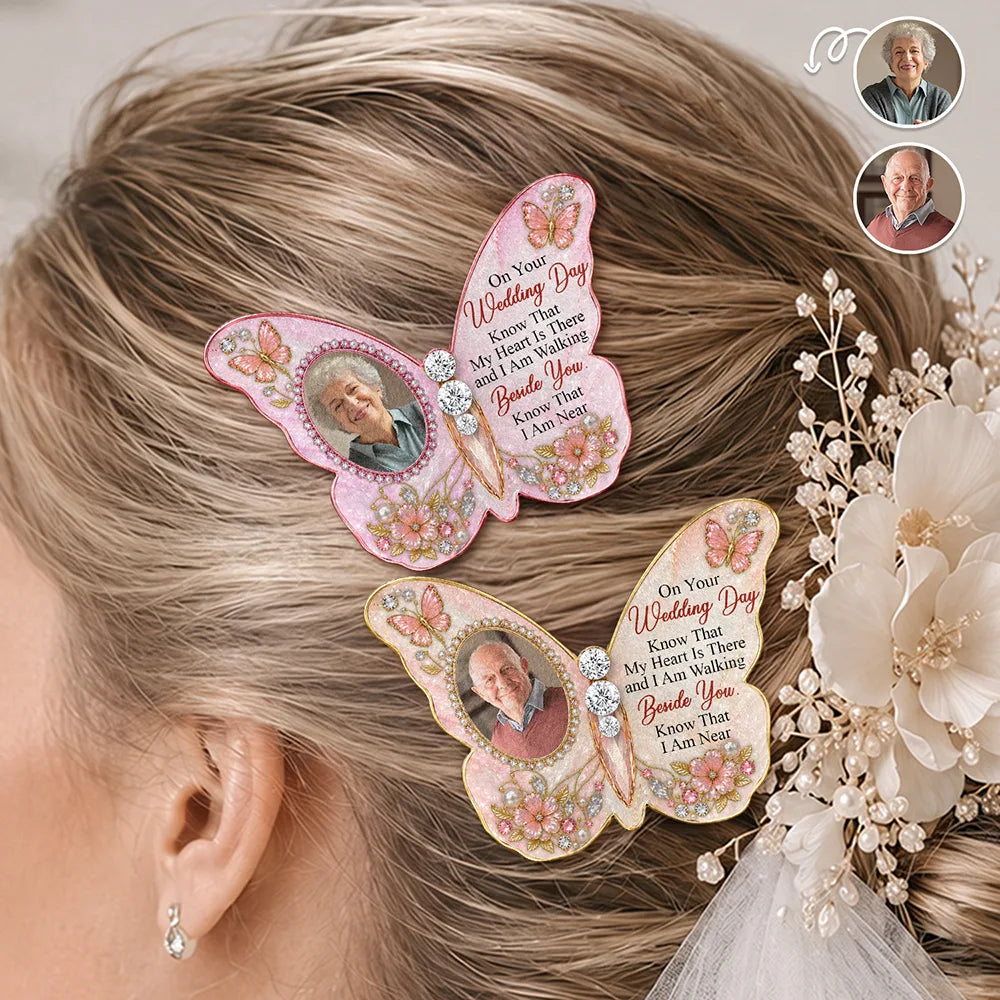 Custom Photo On Your Wedding Day Know That My Heart Is There - Personalized Brooch