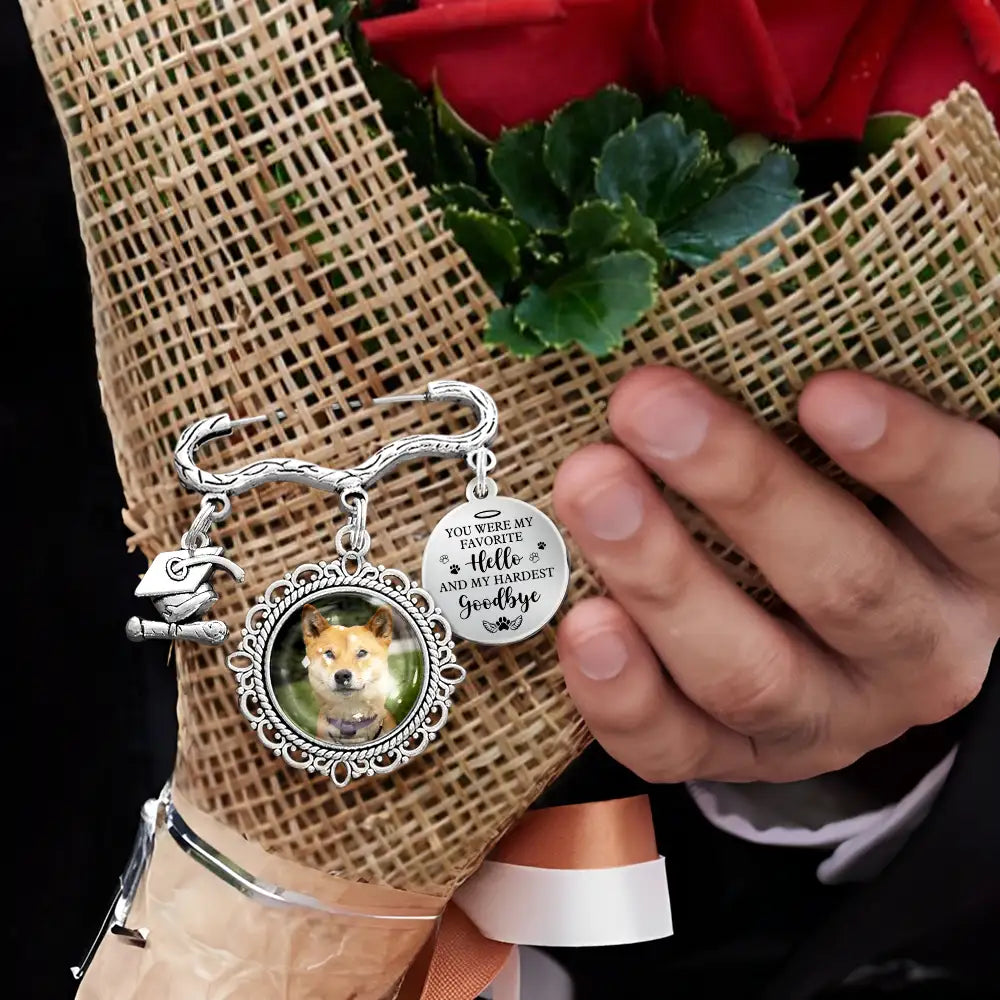 Graduation,Family,Love - Custom Photo Once By My Side Forever In My Heart - Personalized Graduation Tassel Pin