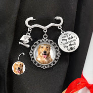 Graduation,Family,Love - Custom Photo Once By My Side Forever In My Heart - Personalized Graduation Tassel Pin