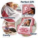 New Mom,New Dad,New baby,Gift For Mother,Love,Happy,Custom Photo - Custom Photo Our First Mother's Day Together Newborn Baby - Personalized Fleece Blanket, Sherpa Blanket