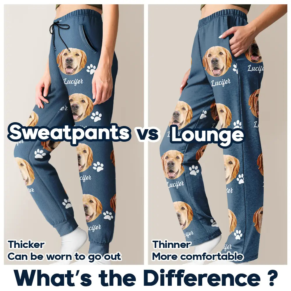 Pet Lovers,Pet Mom,Pet Dad,Dog Lovers,Dog Mom,Dog Dad,Cat Lovers,Cat Mom,Cat Dad,Custom Photo,Happy - Custom Photo Paw Print Horseshoe Carrot Pattern Cute Pet Photo - Personalized Pajama Pants