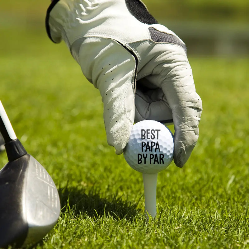 Happy,Sport Dad,Golf,Gift For Father,Gift For Men - Custom Photo Pencil Drawing Best Daddy By Par - Personalized Golf Ball