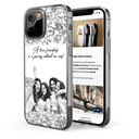 Gift For Bestie,Old Best friends,Gift For Sisters,Happy,Custom Photo - Custom Photo Pencil Sketch A True Friendship Is A Journey Without An End - Personalized Clear Phone Case