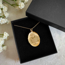 Memorial,Custom Photo,Gift For Mother,Gift For Yourself,Sad - Custom Photo Pencil Sketch Always By My Side - Personalized Locket Necklace