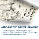 Happy,Dog Lovers,Pet Lovers,Cat Lovers,Gift For Women,Gift For Yourself,Dog Mom,Cat Mom - Custom Photo Pencil Sketch And She Lived Happily Ever After Dog Cat - Personalized Poster