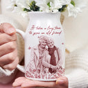 Gift For Bestie, Old Best friends, Happy, Custom Photo - Custom Photo Pencil Sketch Art It Takes A Long Time To Grow An Old Friend - Personalized Ceramic Flower Vase
