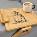 Gift For Men,Gift For Father,Gift For Grandpa,Dad - Children,Grandpa - Grandkids,Custom Photo,Non-Eng,Photo - Pencil Sketch,Adorable - Custom Photo Pencil Sketch Best Dad Grandpa Ever - Personalized Couch Arm Table