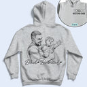 Gift For Father,Gift For Grandpa,Non-Eng,Photo - Pencil Sketch,Adorable - Custom Photo Pencil Sketch Best Dad Grandpa Ever - Personalized T Shirt