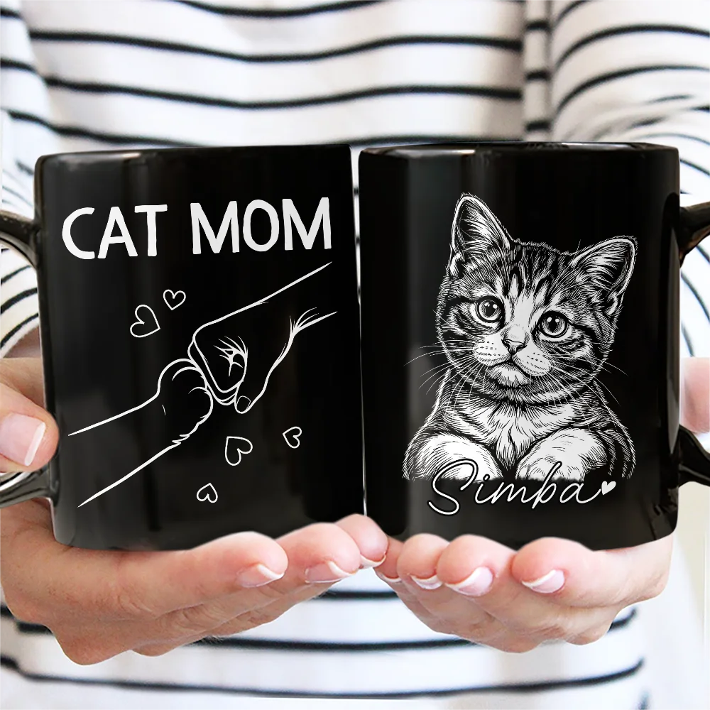 Custom Photo,Art Design,Pet Dad,Pet Lovers,Gift For Father,Adorable,Photo - Pencil Sketch - Remove BG - Custom Photo Pencil Sketch Best Dad Papa Ever - Personalized Mug