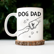 Custom Photo,Art Design,Pet Dad,Pet Lovers,Gift For Father,Adorable,Photo - Pencil Sketch - Remove BG - Custom Photo Pencil Sketch Best Dad Papa Ever - Personalized Mug