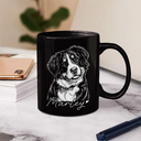 Custom Photo,Art Design,Pet Dad,Pet Lovers,Gift For Father,Adorable,Photo - Pencil Sketch - Remove BG - Custom Photo Pencil Sketch Best Dad Papa Ever - Personalized Mug