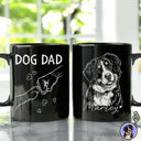 Custom Photo,Art Design,Pet Dad,Pet Lovers,Gift For Father,Adorable,Photo - Pencil Sketch - Remove BG - Custom Photo Pencil Sketch Best Dad Papa Ever - Personalized Mug