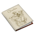Custom Photo, Beach, Art Design, Summer, Pet Lovers, Playful, Photo - Pencil Sketch - Remove BG - Custom Photo Pencil Sketch Besties Family Pet Funny Portrait - Personalized Passport Cover, Passport Holder
