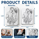Art Design,Romantic,Gift For Couples,Wedding,Photo - Pencil Sketch - Bold,Monogram - Custom Photo Pencil Sketch Bride Groom Monogram Guest Book - Personalized Playing Cards