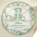 Graduation,Happy - Custom Photo Pencil Sketch Congrats Graduation - Personalized Ring Dish