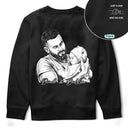 Custom Photo,Gift For Father,Dad - Daughters (Young),Photo - Pencil Sketch,Proud - Custom Photo Pencil Sketch Dark Just A Dad And His Girl - Personalized T Shirt