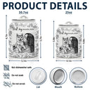 Family, Gift For Bestie, Dog Lovers, Cat Lovers, Happy, Custom Photo, Gift For Mother, Gift For Father - Custom Photo Pencil Sketch Dog Cat Portrait - Personalized Cookie Jar