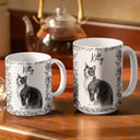 Pet Lovers,Pet Mom,Pet Dad,Dog Lovers,Dog Mom,Dog Dad,Cat Lovers,Cat Mom,Cat Dad,Love,Custom Photo - Custom Photo Pencil Sketch Dog Cat Portrait - Personalized White Edge-to-Edge Mug